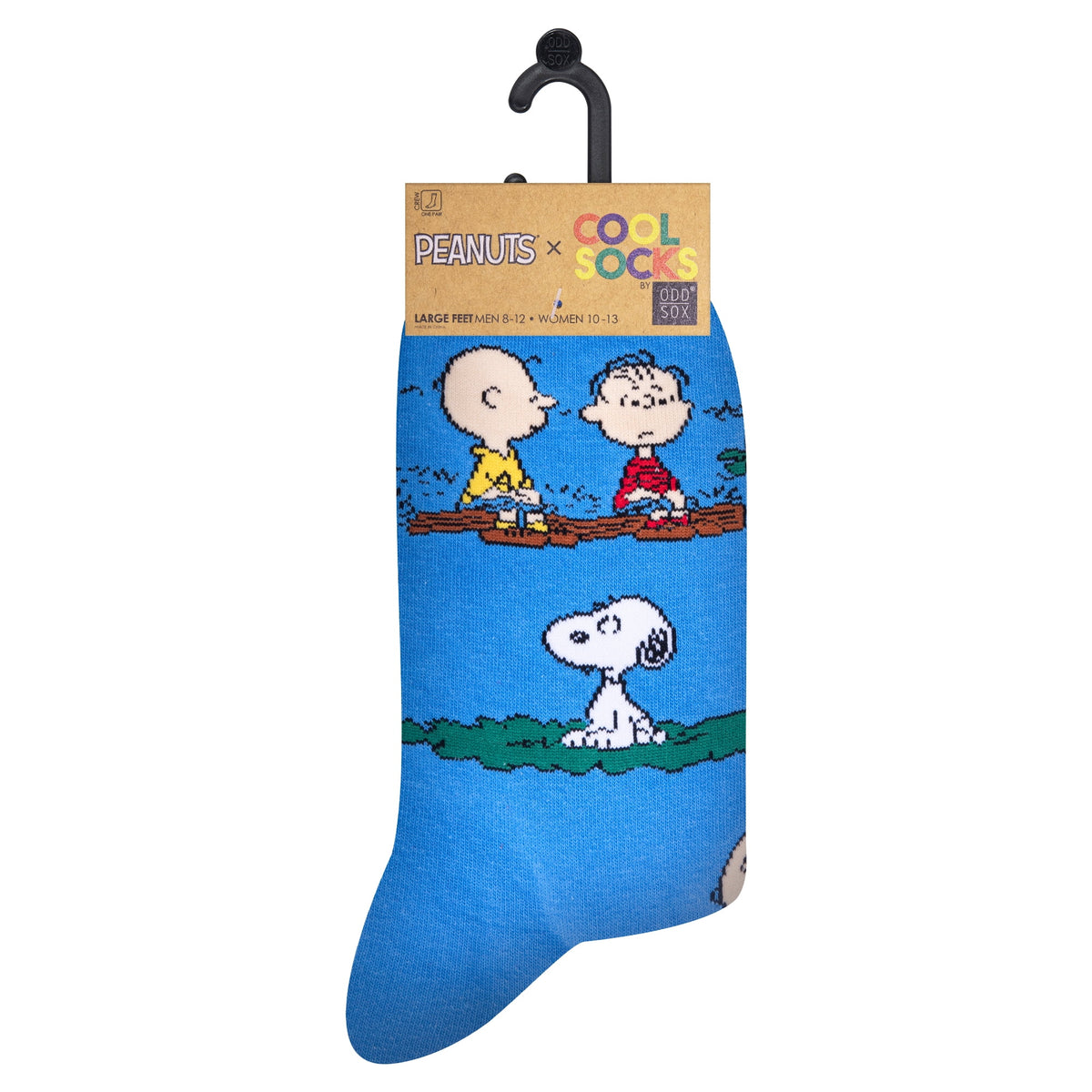 Cool Socks Peanuts Charlie Brown  & The Outdoors Blue Socks Men Crew
