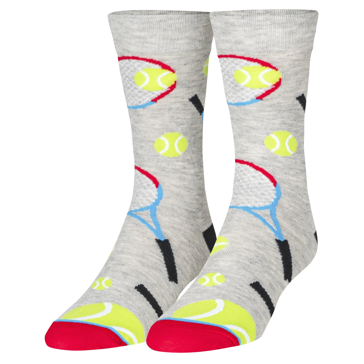 Crazy Socks Tennis Fun Print Novelty Crew Socks for Men