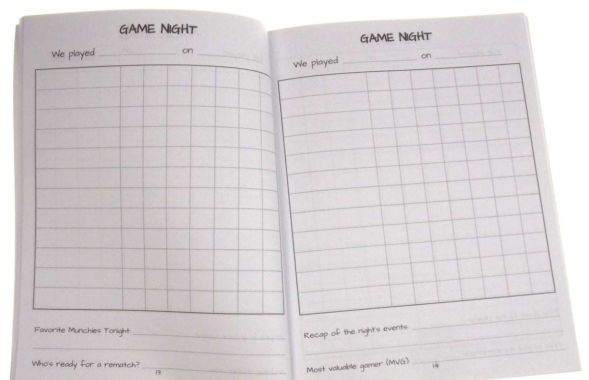 Family Game Night: Official Record of Game Night Showdowns