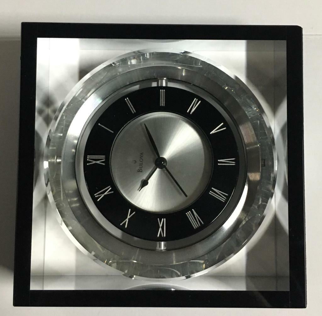 Bulova Executive Orion Tabletop Clock Black - B9860