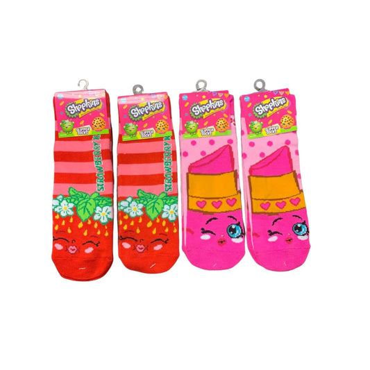 Shopkin Slipper Socks for Girls (Acrylic) Set of 4