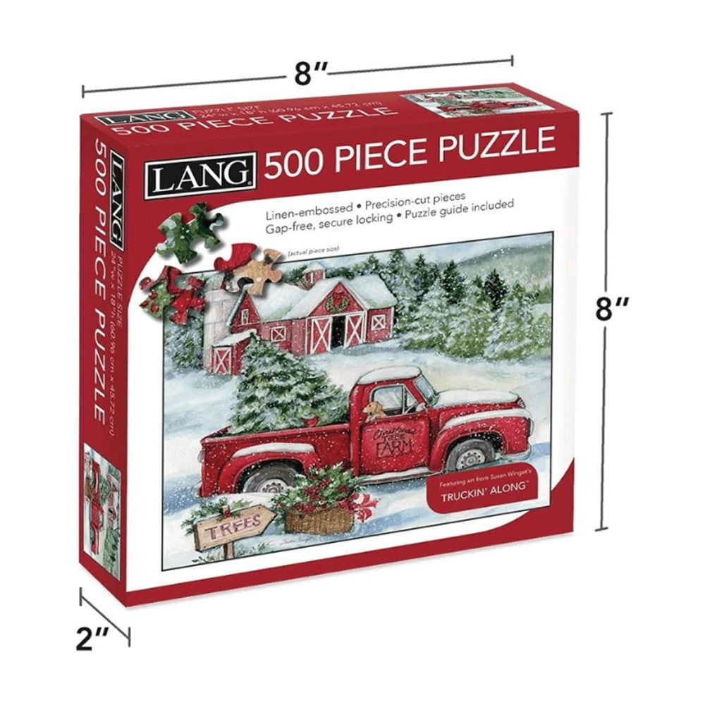 Jigsaw Puzzle 500 Pieces 24"X18"-Santa's Truck
