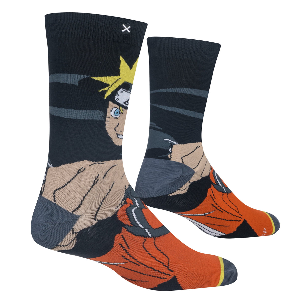 ODD SOX â€“ Naruto Uzumaki Novelty Crew Socks â€“ Size Large â€“ Menâ€™s 8â€“12 / Womenâ€™s 9.5â€“13.5 â€“