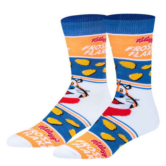 Crazy Socks, Frosted Flakes & Tony The Tiger, Men's Crew Socks Novelty Print