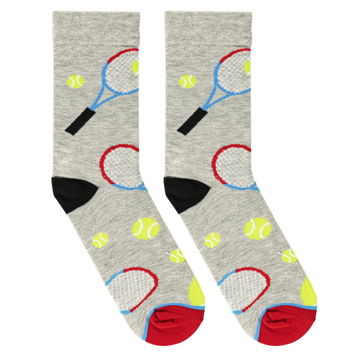 Crazy Socks Tennis Fun Print Novelty Crew Socks for Men