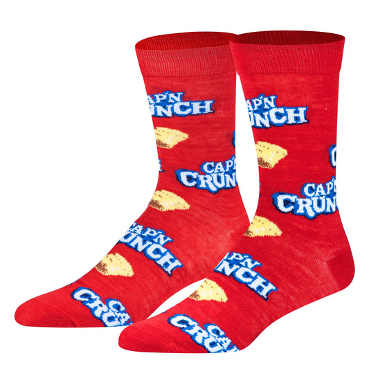 Crazy Socks Cap'n Crunch Cereal Crew Socks, Size Large