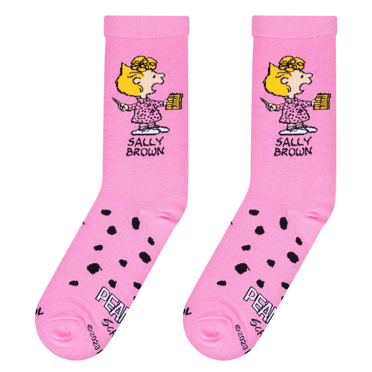 Cool Socks Sally Brown Peanuts Cartoon Retro Crew Socks, Size Medium