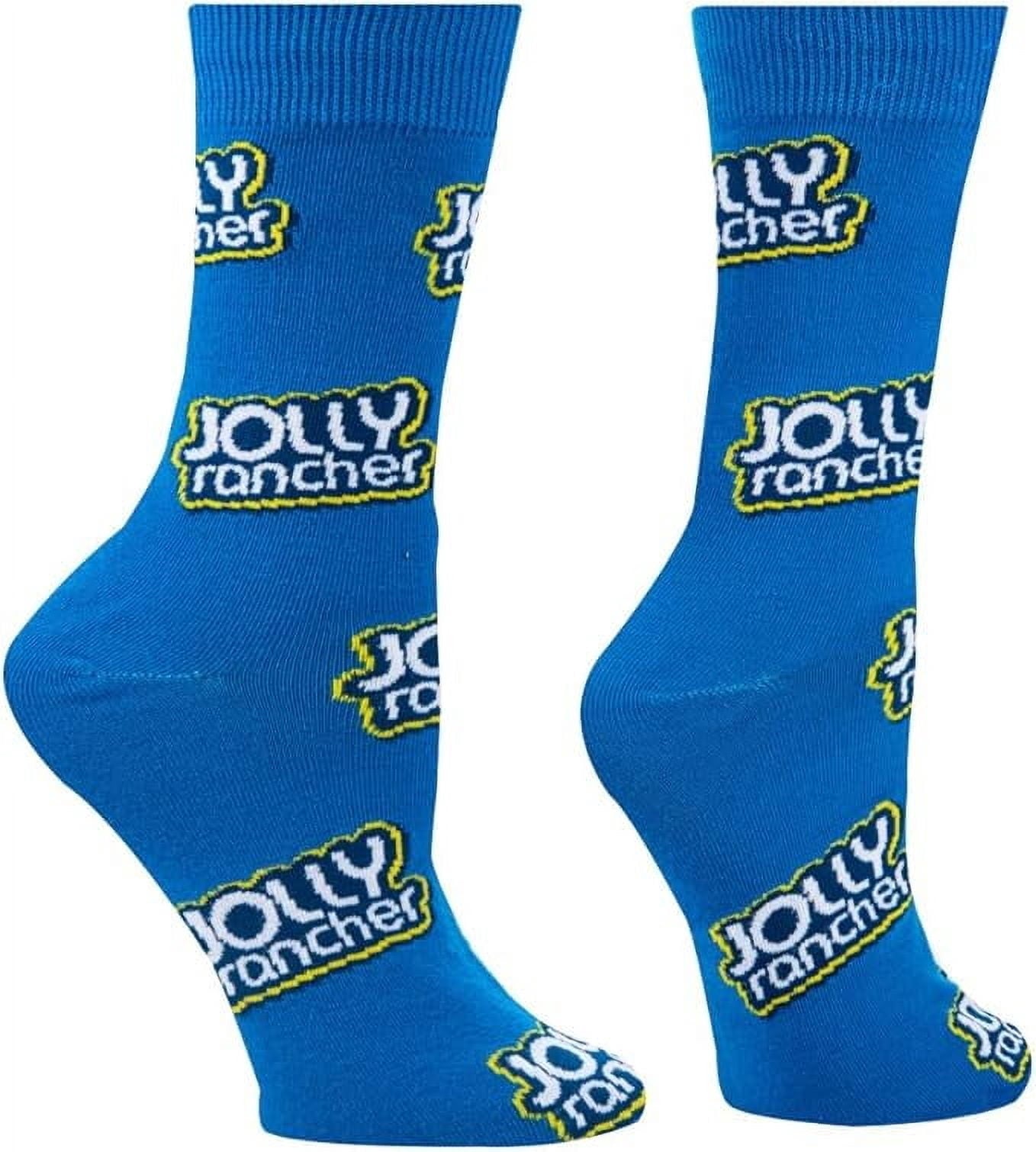 Crazy Socks for Women, Jolly Ranchers Candy, Funny Colorful Prints, Medium