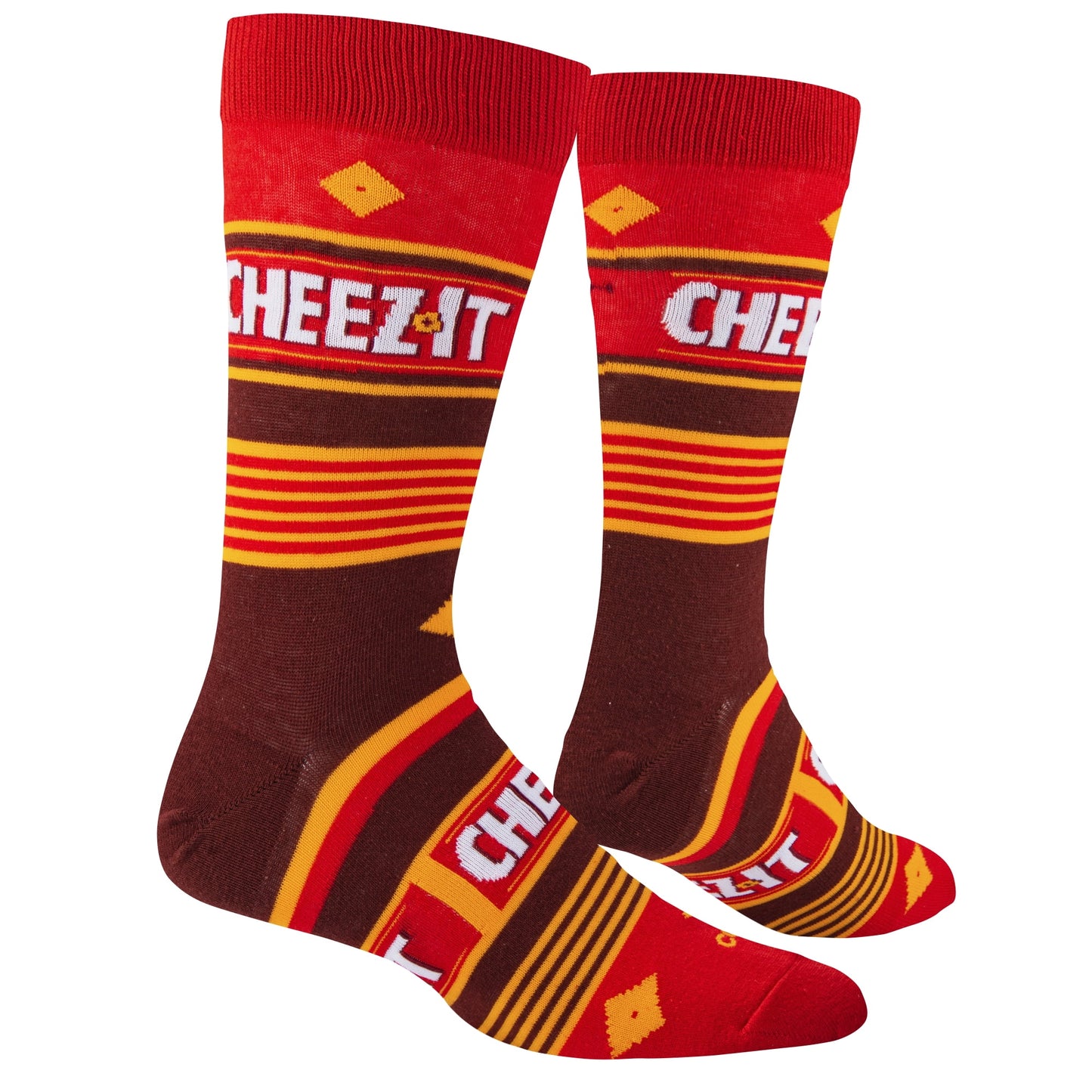 Cool Socks Cheez It Cracker Snack Foodie Crew Socks, Size Medium