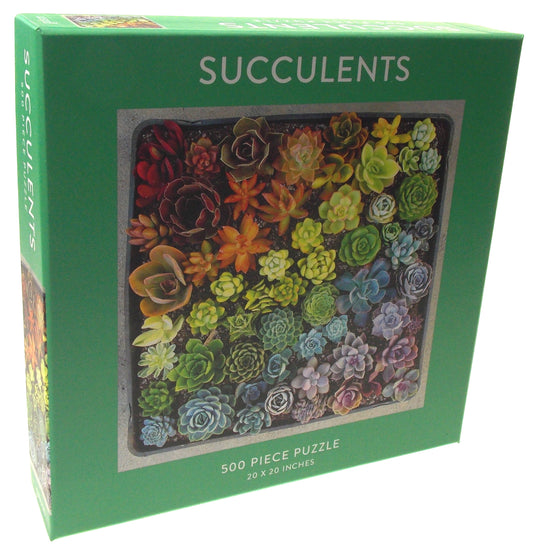 Galison Jigsaw Puzzle Succulents Leaves 500 Pieces 20x20