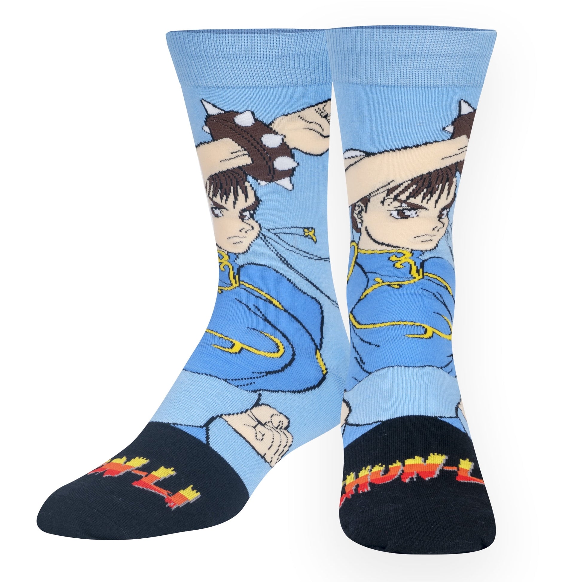 Men's Odd Sox Chun Li Blue Crew Socks - OSFM