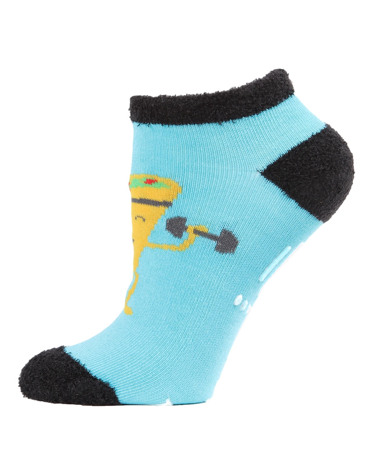 MeMoi Head Says Gym Heart Wants Tacos Non-Skid Low-Cut Socks - Womens - Female