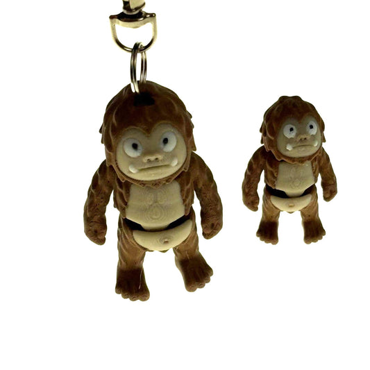 Bigfoot Sasquatch Keychain Figurine Clip Articulated 3D Printed USA Fidget