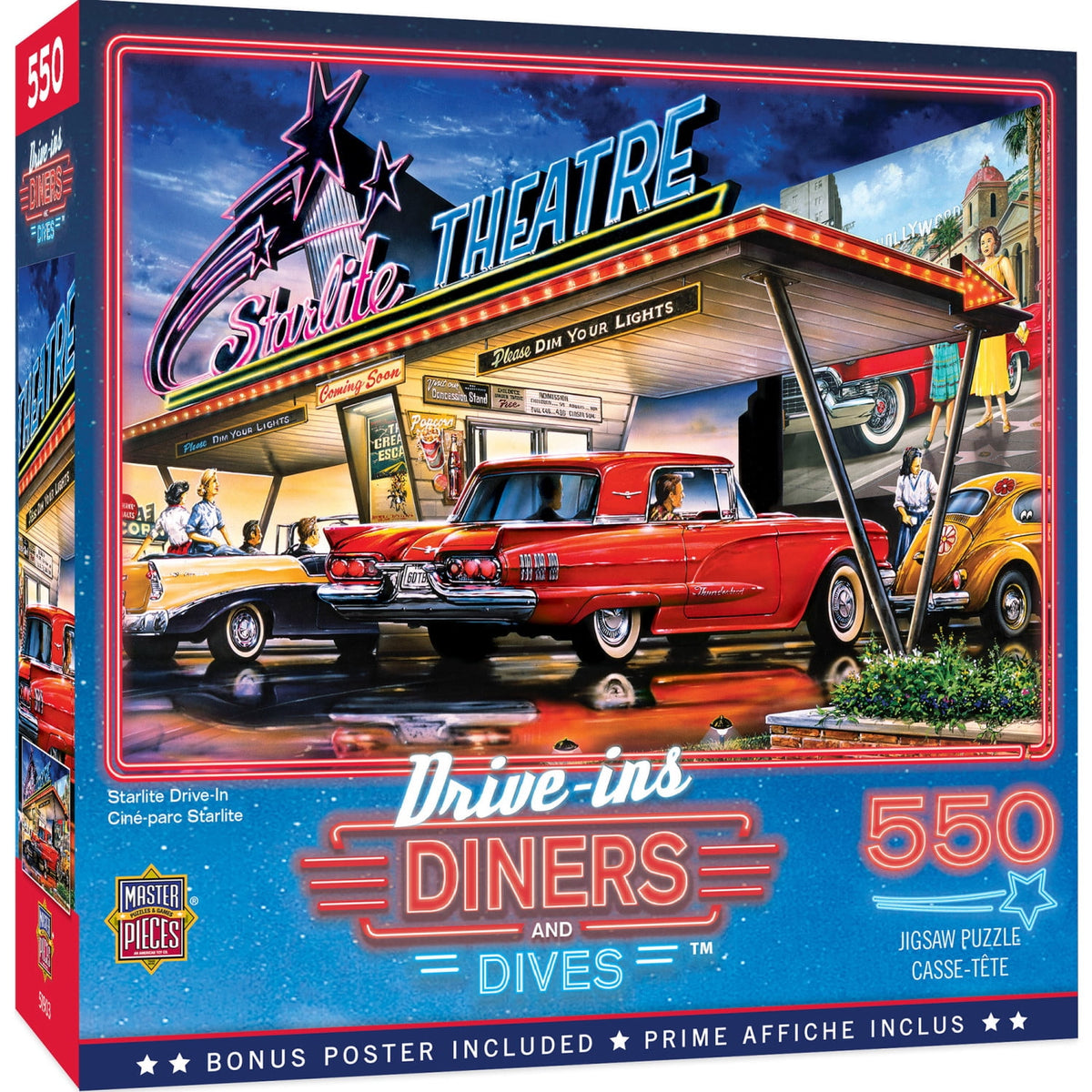 MasterPieces 550 Piece Jigsaw Puzzle - Starlite Drive-In - 18"x24"