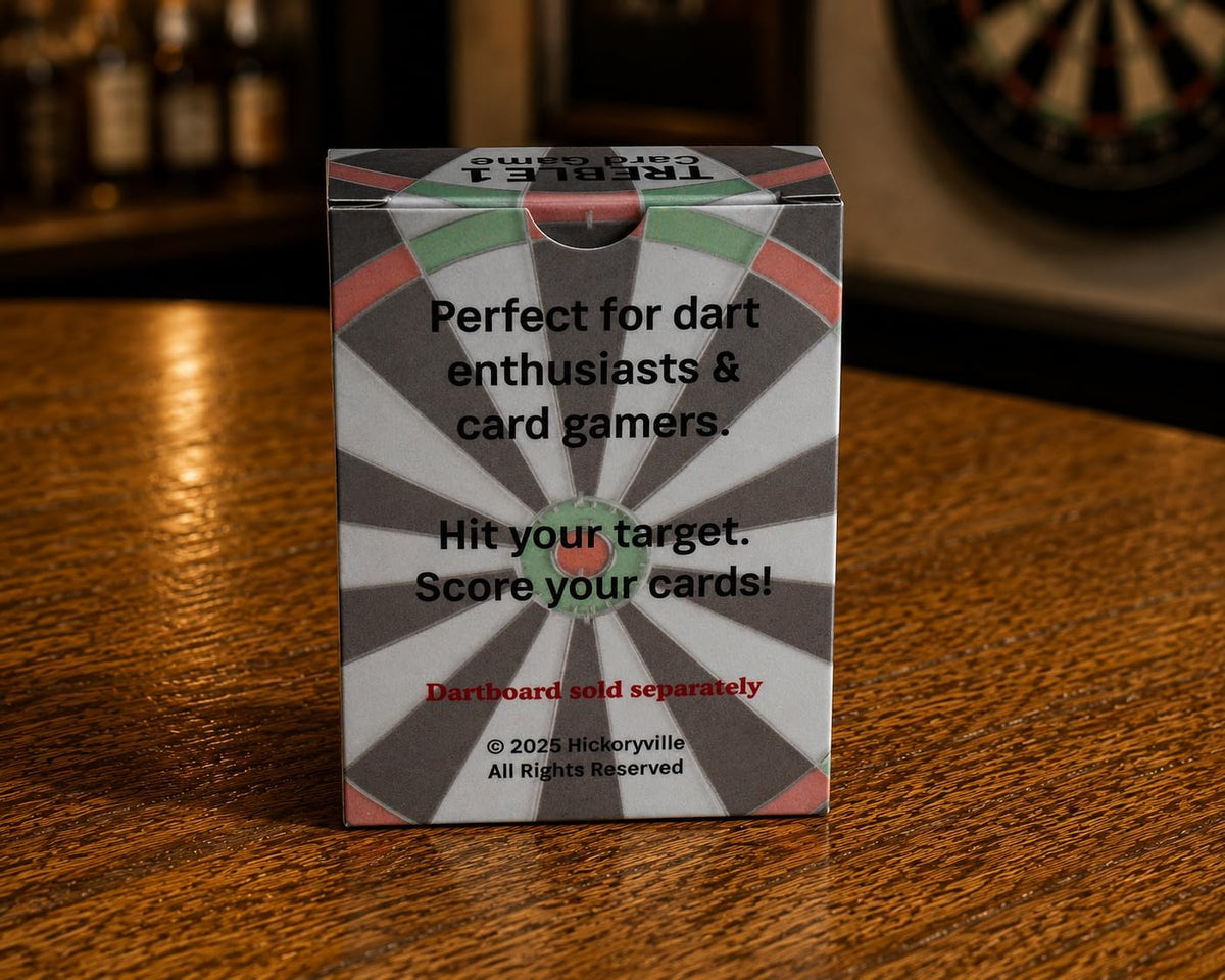 Treble 1 Cards: Strategic Dart Board Card Game with Wild Cards & Solo Mode