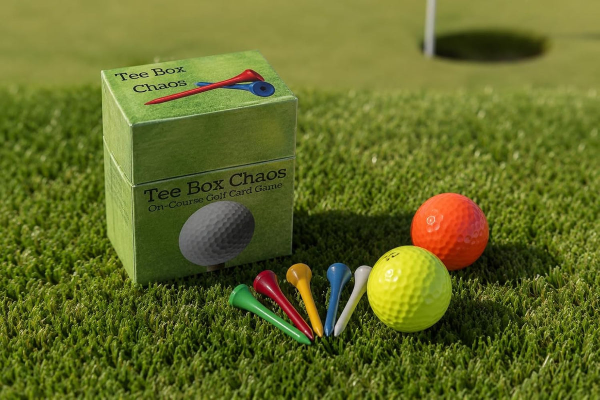 Tee Box Chaos - Waterproof Golf Course Card Deck | 105 Cards Add Strategic Fun to Your Round | Perfect for Golf Outings, Bachelor Parties & Corporate Events
