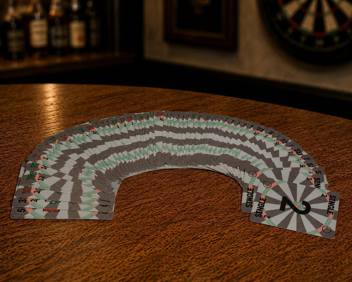 Treble 1 Cards: Strategic Dart Board Card Game with Wild Cards & Solo Mode