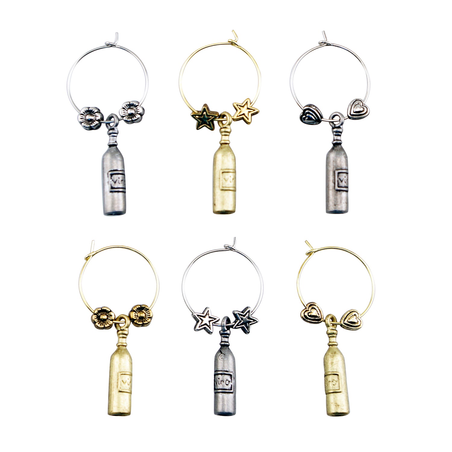 Wine Things 6-Piece Wine Cellar Wine Charms