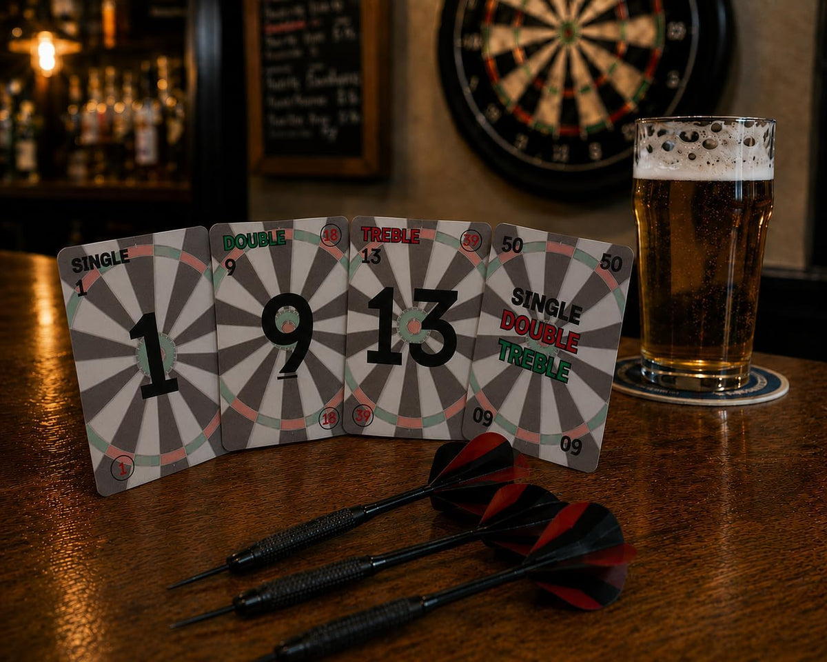 Treble 1 Cards: Strategic Dart Board Card Game with Wild Cards & Solo Mode