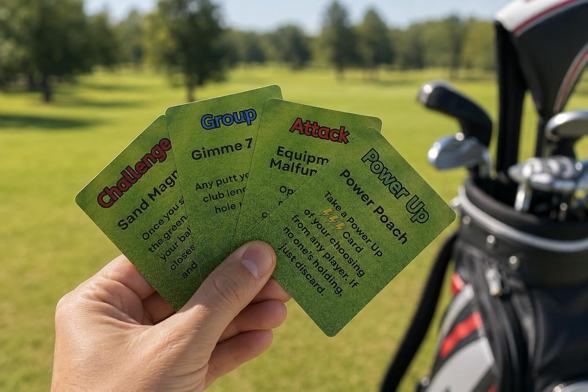 Tee Box Chaos - Waterproof Golf Course Card Deck | 105 Cards Add Strategic Fun to Your Round | Perfect for Golf Outings, Bachelor Parties & Corporate Events