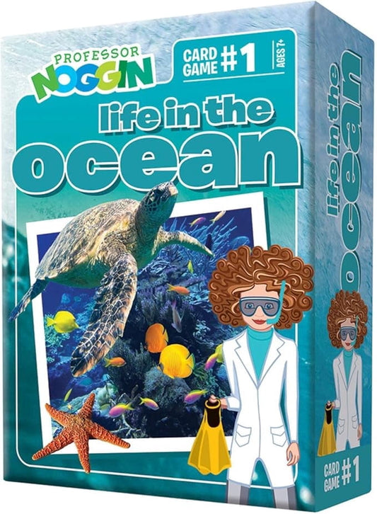 Professor Noggin: Life in the Ocean Educational Card Game For 2 or more Players Ages 7 and up