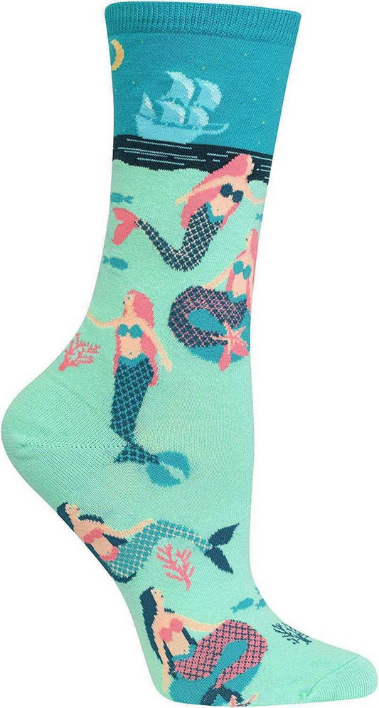 Hot Sox Womenâ€™s Mermaids Jade Socks