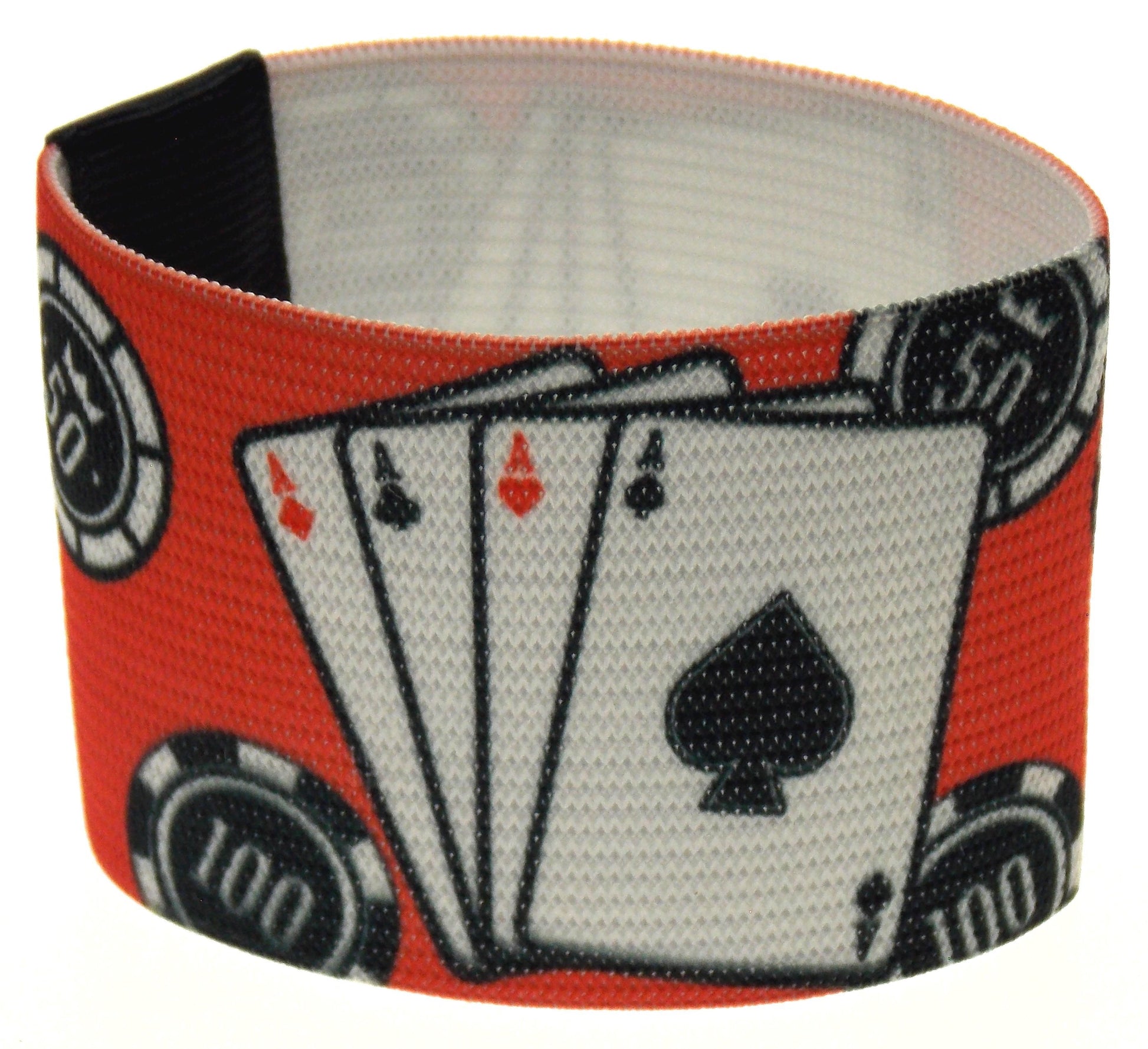 Poker Themed Minimalist Wallet for Men & Women, Elastic Band Minimal Slim Credit Card Holder For Thin Front Pocket Wallet or Money Clip Alternative
