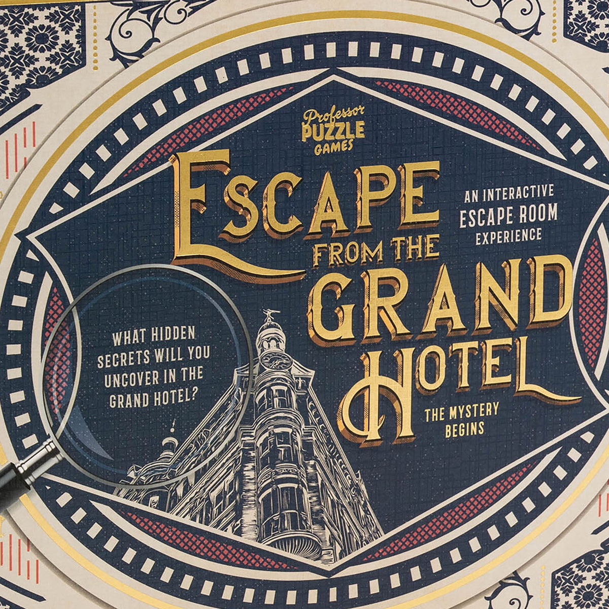 Professor Puzzle: Escape From The Grand Hotel - An Escape Room Game, Interactive Mystery Experience, Uncover Secrets, Ages 12+, 2+ Players, 90 Min