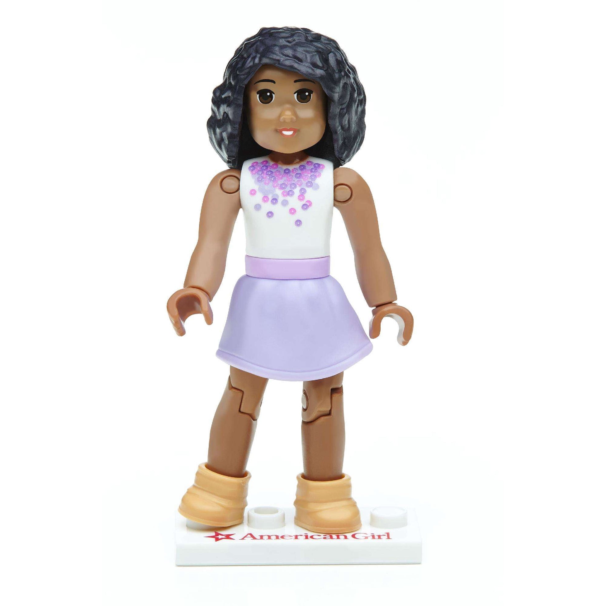 Mega Bloks American Girl White Top & Purple Skirt Mini Figure