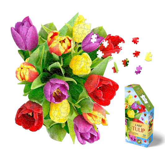 Madd Capp I AM TULIP Floral-Shaped Jigsaw Puzzle, 350 Pieces
