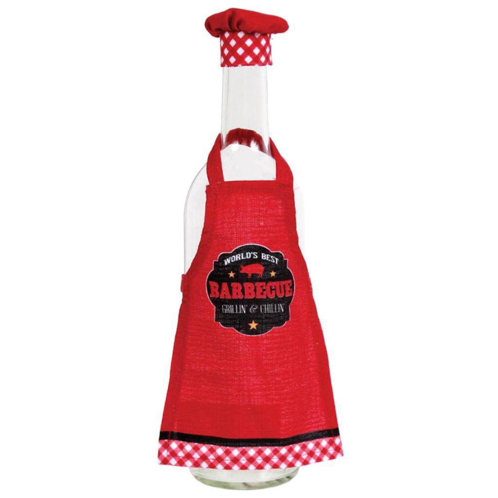 Dennis East 50343 - Grillmaster Apron/Hat Bottle Cover Size: 7.5"h Cup Barware Accessory