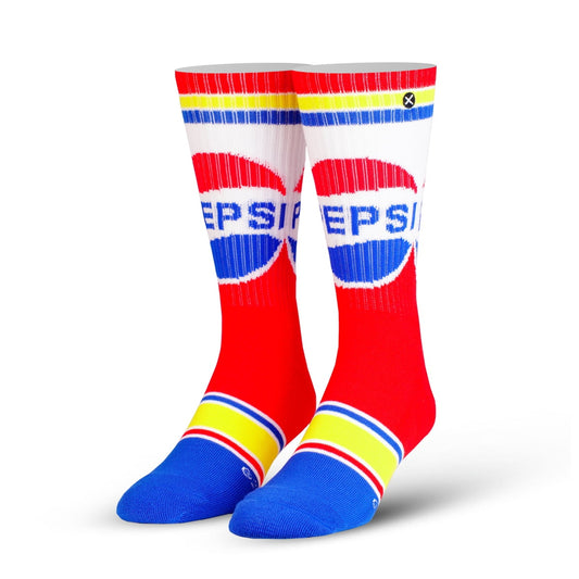 ODD SOX Pepsi Retro Soda Pop Crew Socks, Size Medium