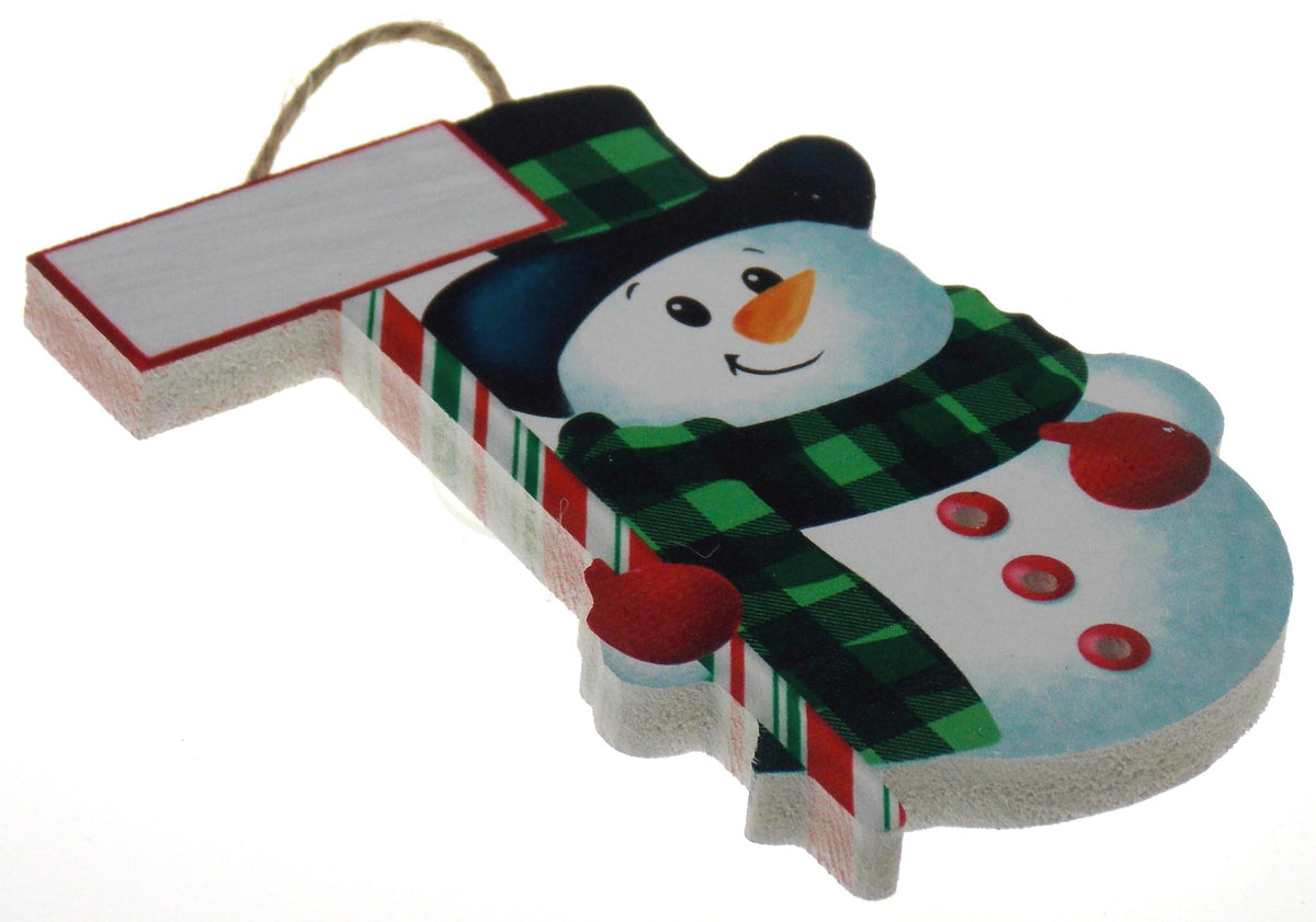 Spoontiques Snowman Ornament Personalize Yourself Light Up Wood Christmas Tree