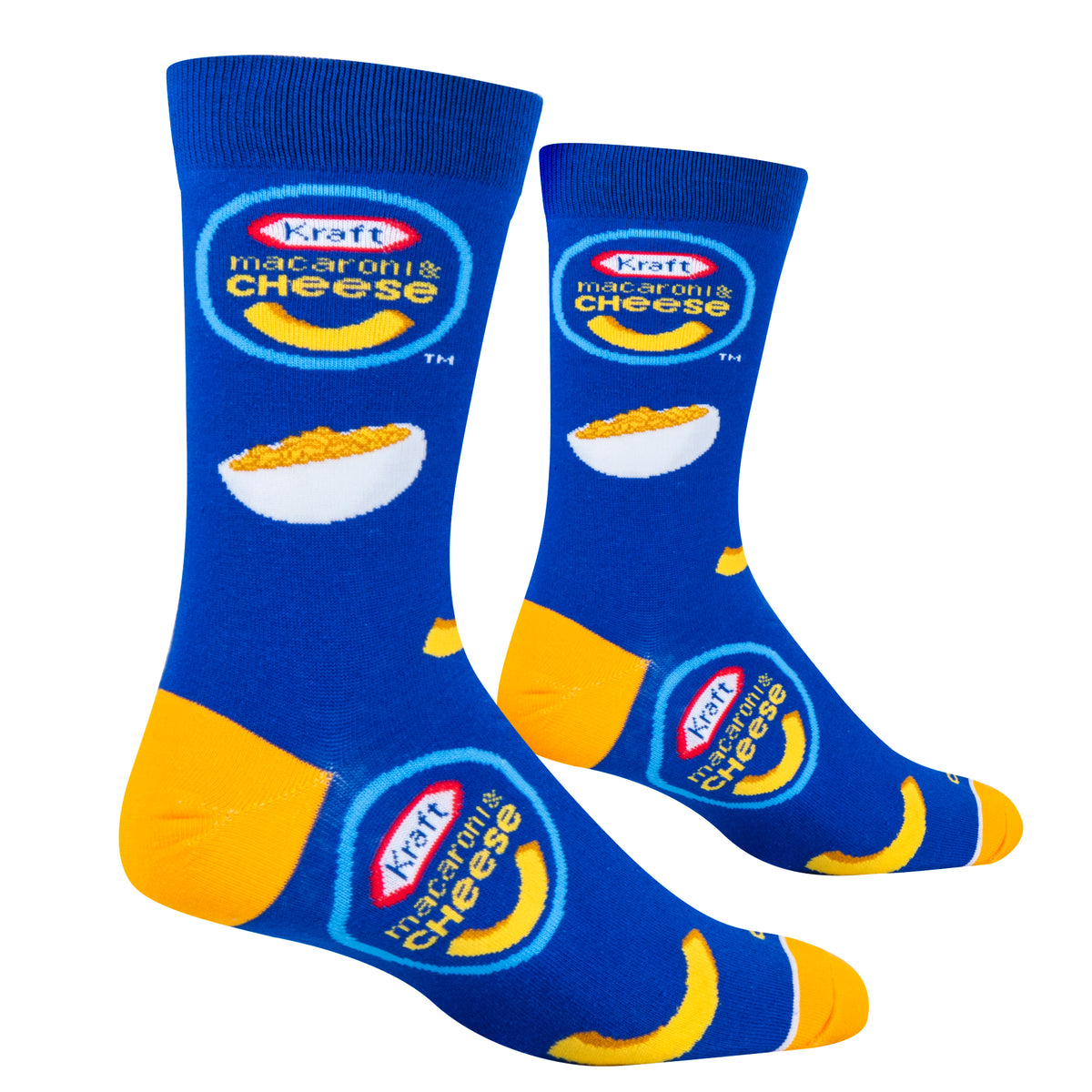 Cool Socks â€“ Kraft Mac & Cheese Novelty Crew Socks Large for Men & Women â€“ Fun Food Gift, Bold