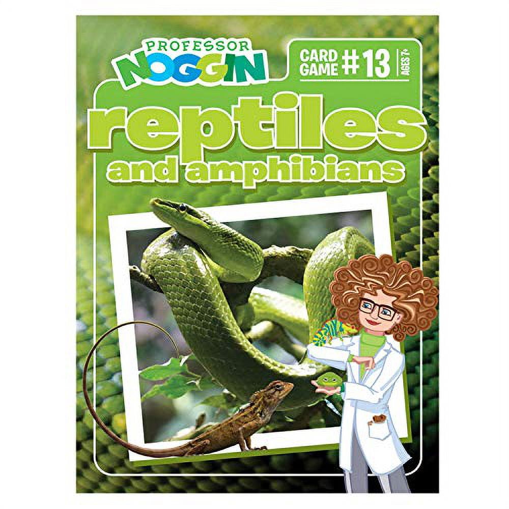 Professor Noggin: Reptiles and Amphibians Educational Card Game For 2 or more Players Ages 7 and up