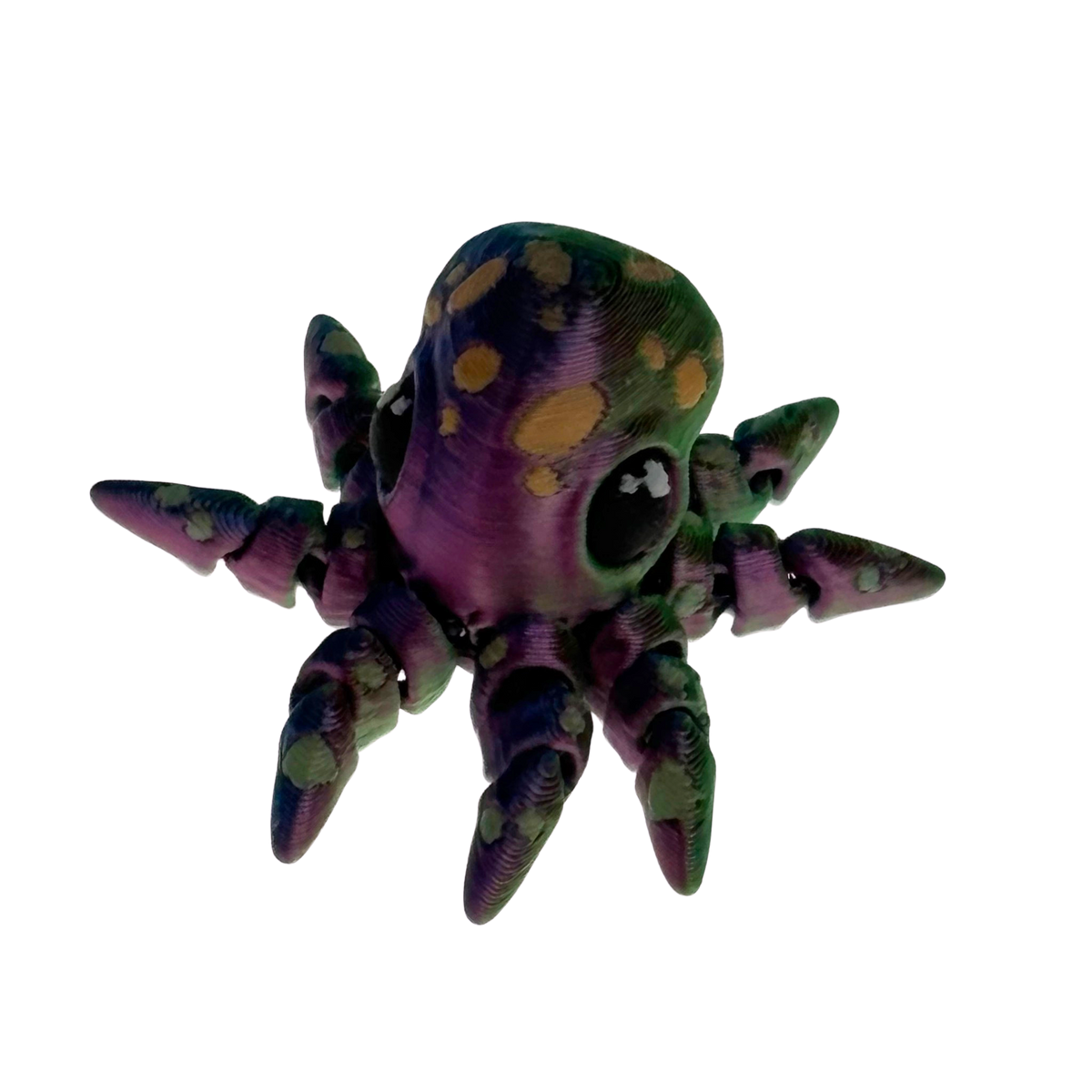Octopus Articulated Keychain Clip 3D Printed USA Figure Fidget Gift