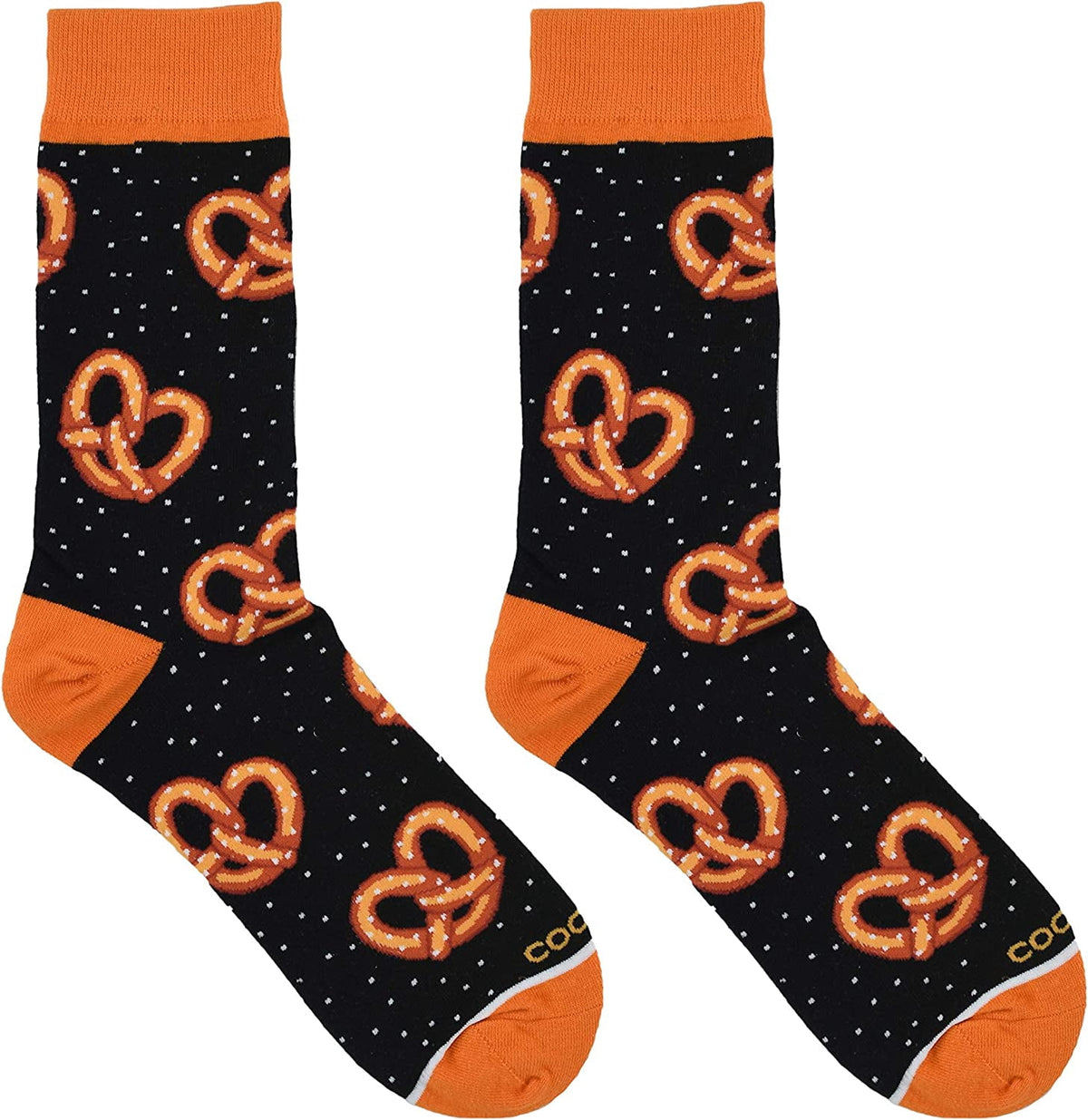 Cool Socks Novelty Crew Socks Men's Women's, Pretzel Snack, Graphic Print, Large
