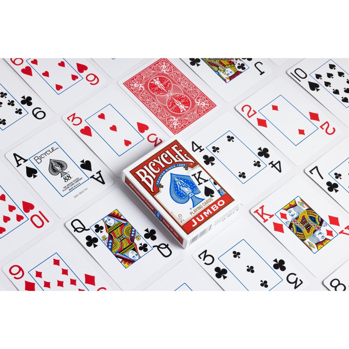 Bicycle Playing Cards, Jumbo Index, 1 Deck (Red or Blue - Color May Vary)