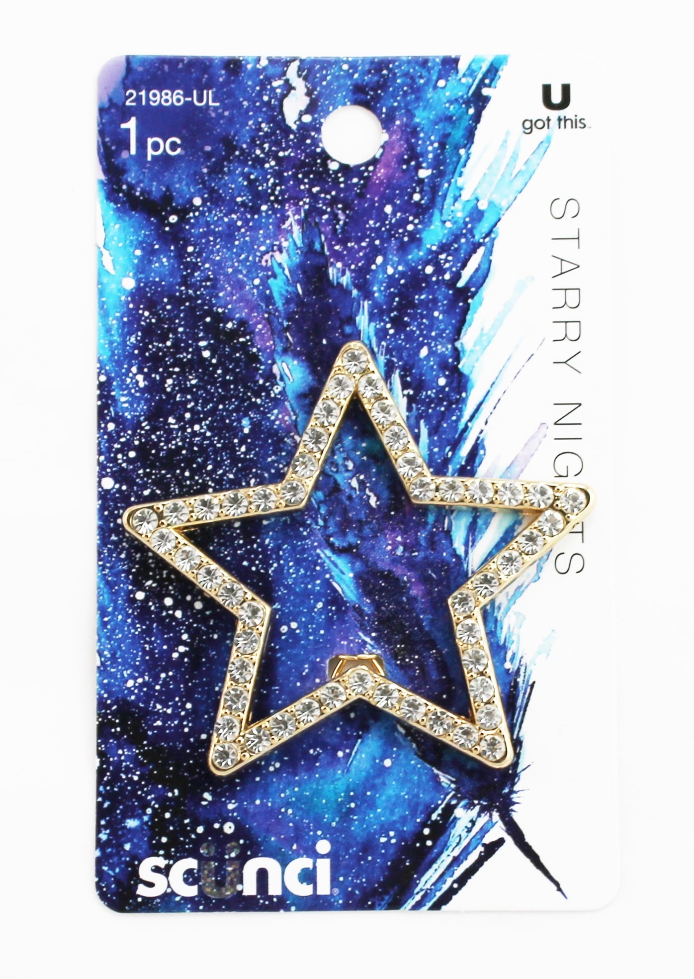 Scunci Starry Nights Rhinestone Barrette, 1 Ct