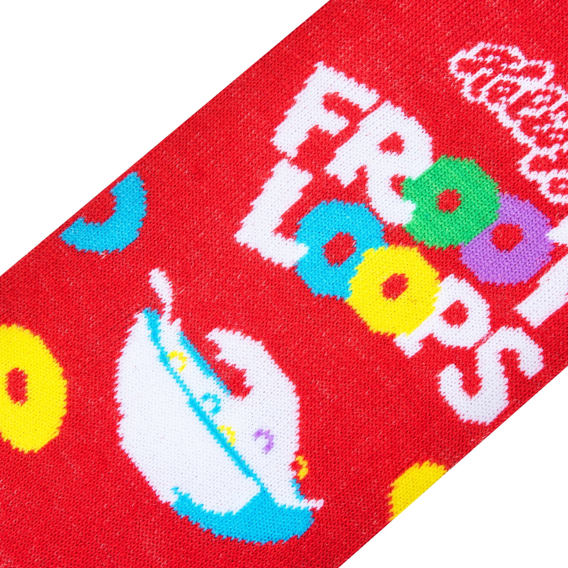 Crazy Socks Froot Loops Cereal Crew Socks, Size Large