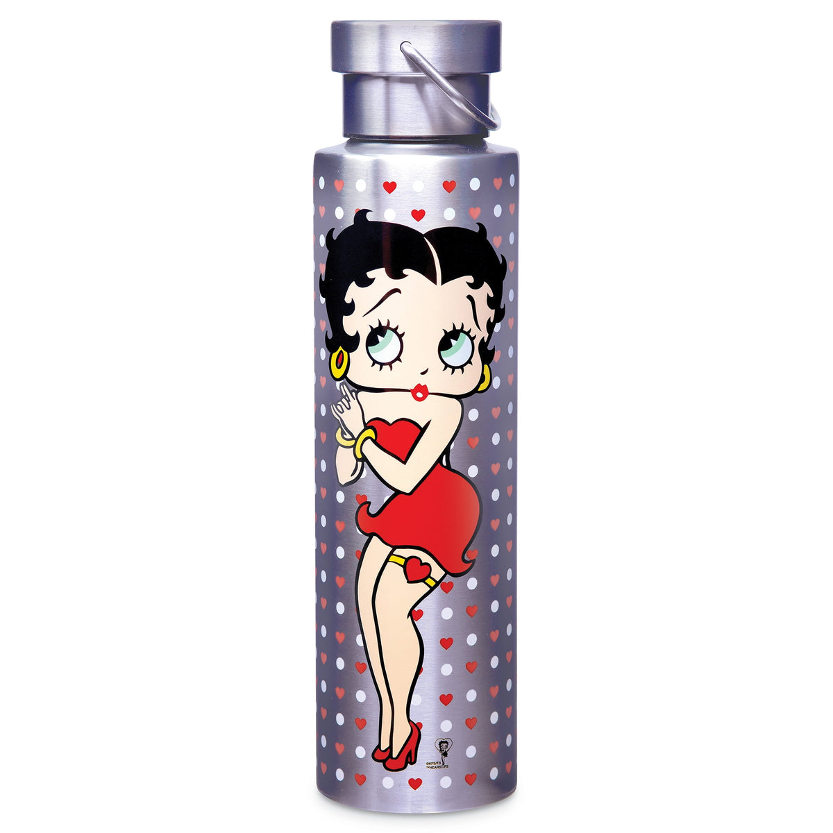 Spoontiques 18943 Betty Boop Stainless Steel Bottle, 24 oz, Silver