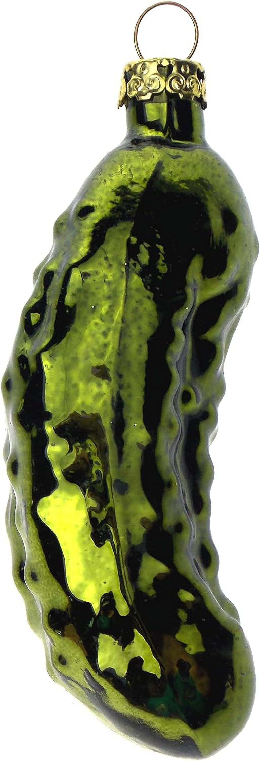 Yodeling Pickle Bundled with 4" Christmas Kringle Glass Pickle Ornament