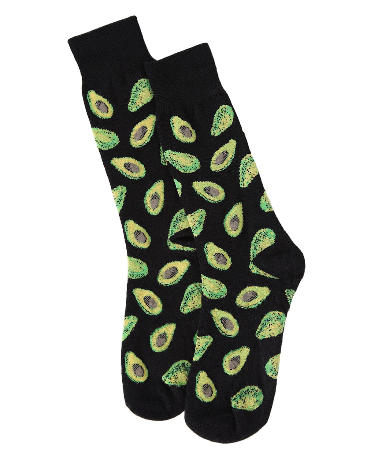 MeMoi Men's Avocado Bamboo Blend Funny Novelty Crew Sock - Mens - Male, 10-13, Black
