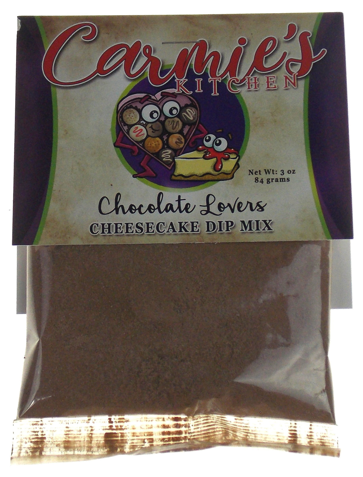 Carmie's Kitchen Caramel Chocolate Fudge & Chocolate Lovers Cheesecake Dip Mix Lot of 2