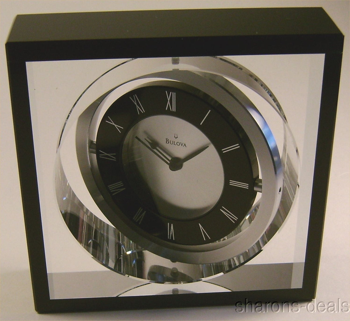 Bulova Executive Orion Tabletop Clock Black - B9860
