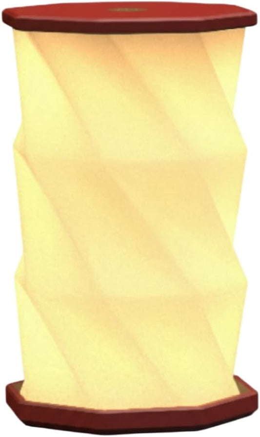Wine/Maroon Mini Collapsable and rechargable lamp with dimmable light for desk night stand or travel