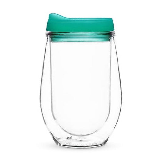 Traveler Double Walled Wine Tumbler in Green by True