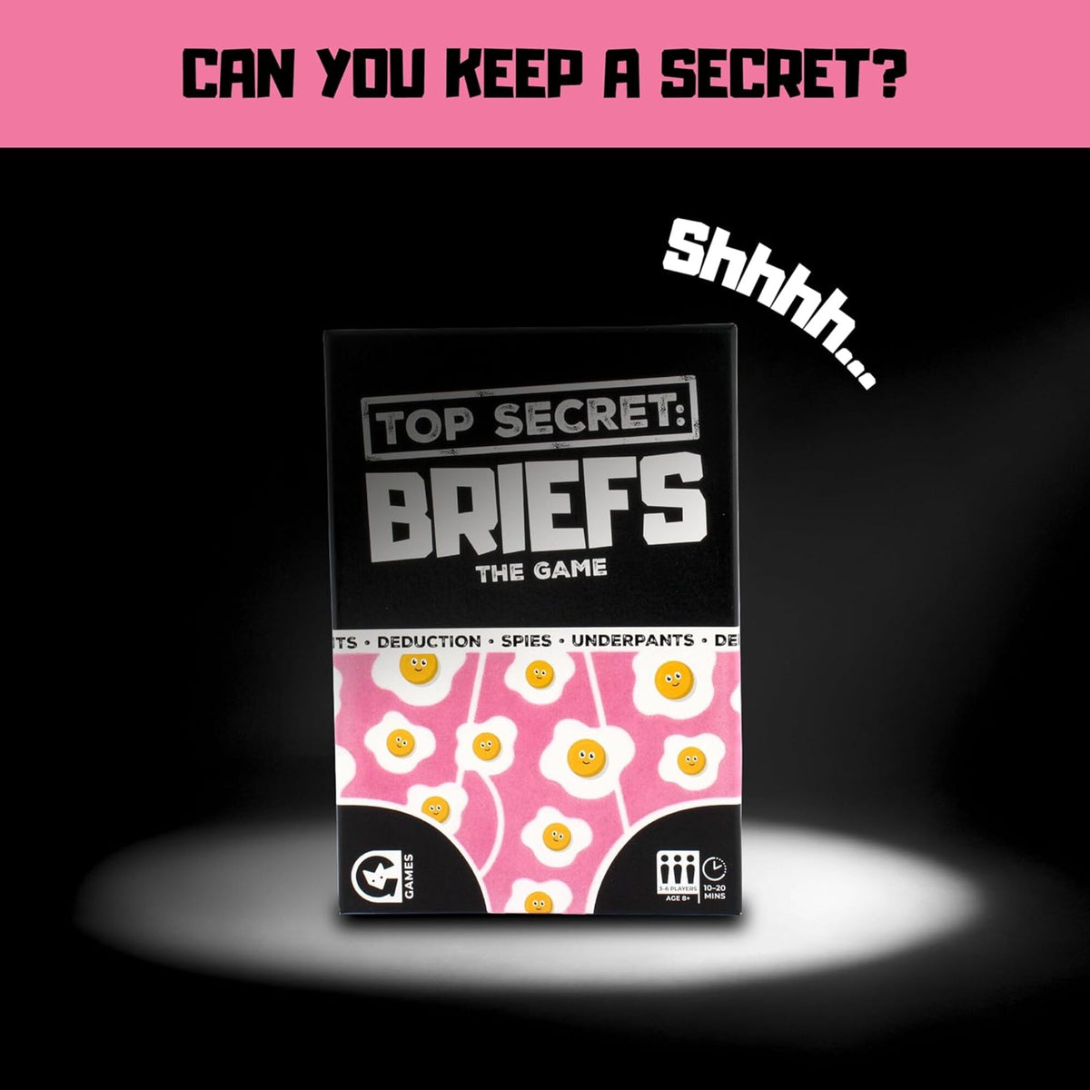 Ginger Fox: Top Secret: Briefs - The Deduction Game Of Undercover Underpants, Hilarious Evidence & Accusations Party Card Game, Family 8+, 3-6 Players