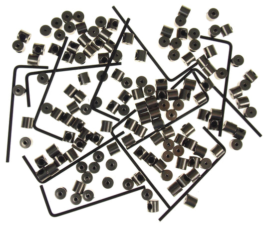 144 (12 Dozen) Locking Pin Backs Bulk Metal Pin Keepers Bundled with Storage Case