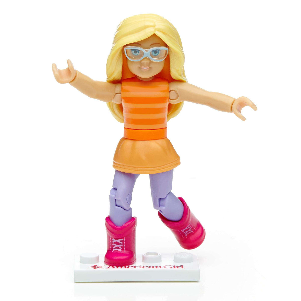 Mega Bloks American Girl Striped Shirt & Purple Pants Mini Figure